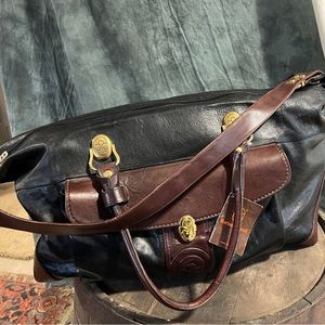 Leather Marino Orlandi Travel weekend bag